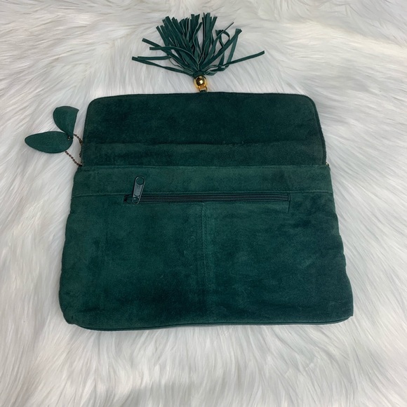 Soft, Green, Suede Bag/ Clutch - Picture 4 of 5
